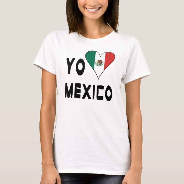 Camiseta Yo Amo Mexico Mujer  (Anverso)