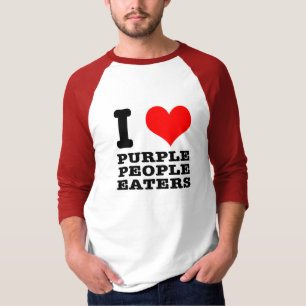 CAMISETA YO AMO (QUERIDO) COMEDOR DE PERSONAS MORADAS