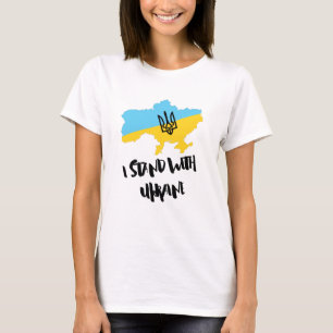 Camiseta Yo apoyo la bandera de Ucrania - Mujeres