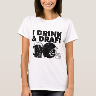Camiseta Yo bebo y dibujo divertido proyecto de fútbol de f