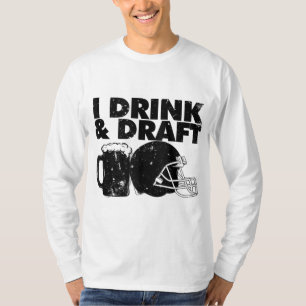 Camiseta Yo bebo y dibujo divertido proyecto de fútbol de f