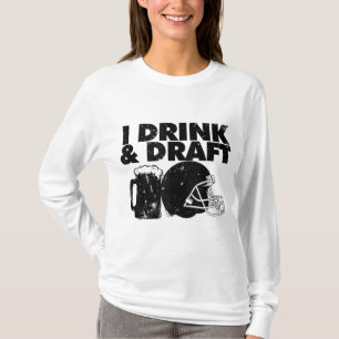Camiseta Yo bebo y dibujo divertido proyecto de fútbol de f