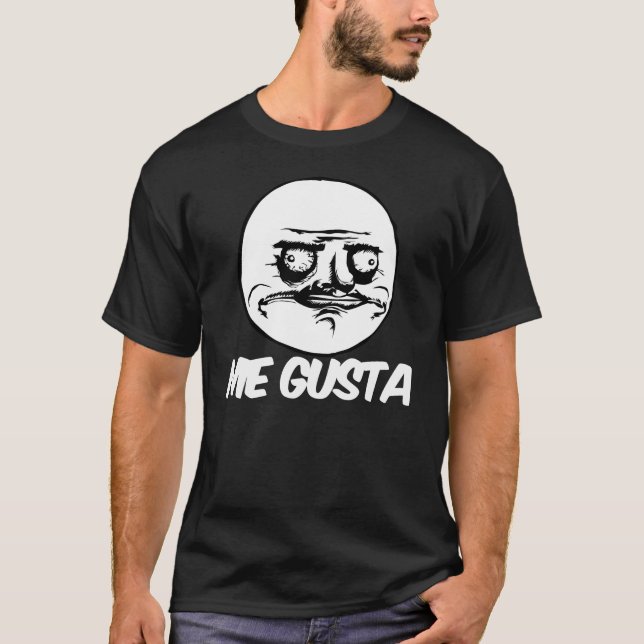 Camiseta yo cara cómica del meme de la rabia del gusta (Anverso)