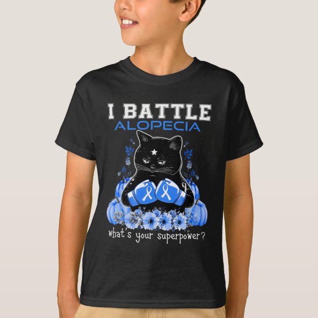 Camiseta Yo combato el gato divertido de la conciencia de l (Anverso)