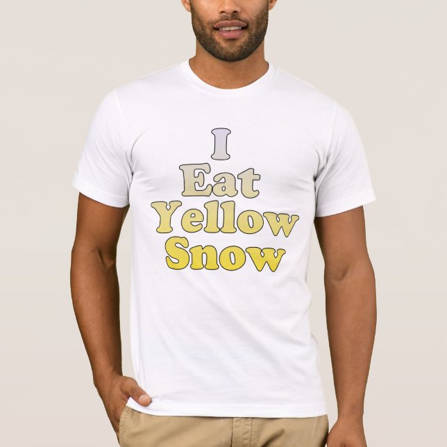 Camiseta Yo como nieve amarilla (Anverso)