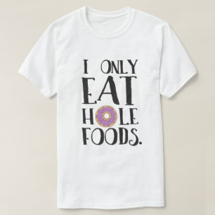 Camiseta Yo como solamente humor de la comida de las