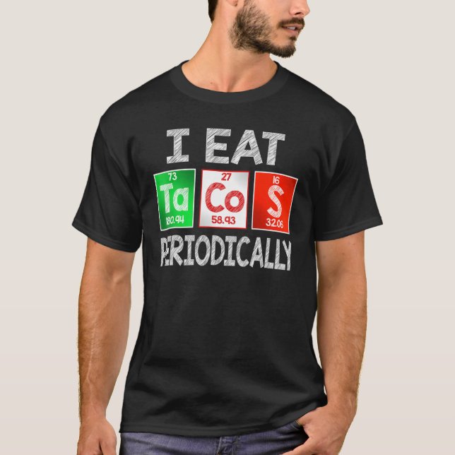 Camiseta Yo como Tacos Periódicamente - Periódico Alimentar (Anverso)