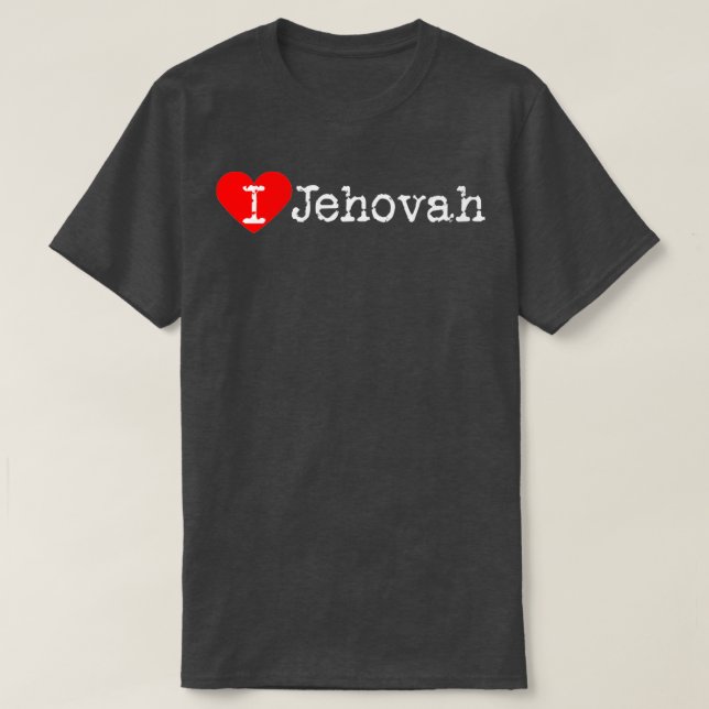 Camiseta Yo corazón a Jehová amor a Jehová (Diseño del anverso)
