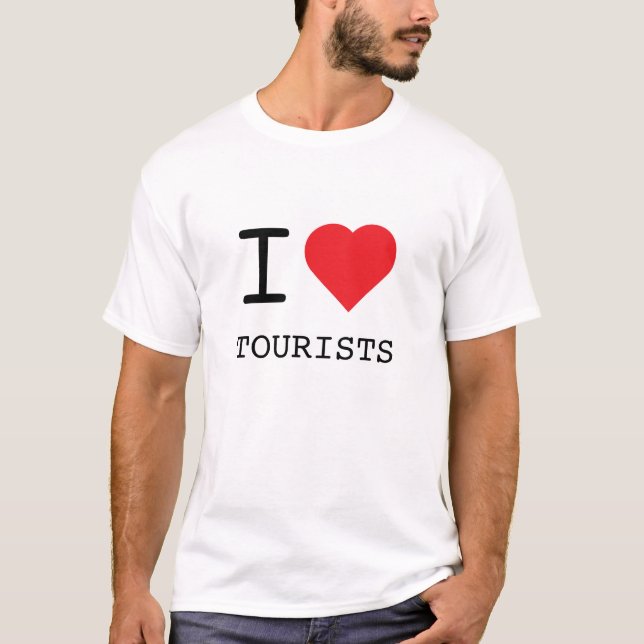 Camiseta Yo corazón a los turistas (Anverso)