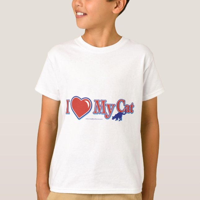 Camiseta Yo corazón a mi gato (Anverso)