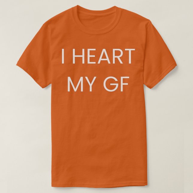 Camiseta Yo corazón a mi novia amante de GF (Diseño del anverso)