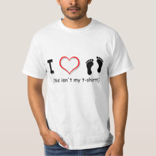 Camiseta Yo (corazón) amo los pies