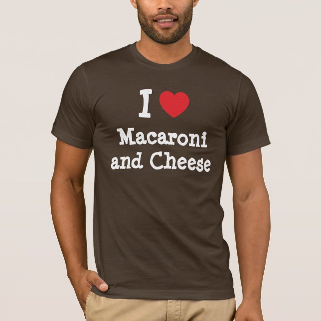 Camiseta Yo corazón (amor) Macaroni y queso (Anverso)