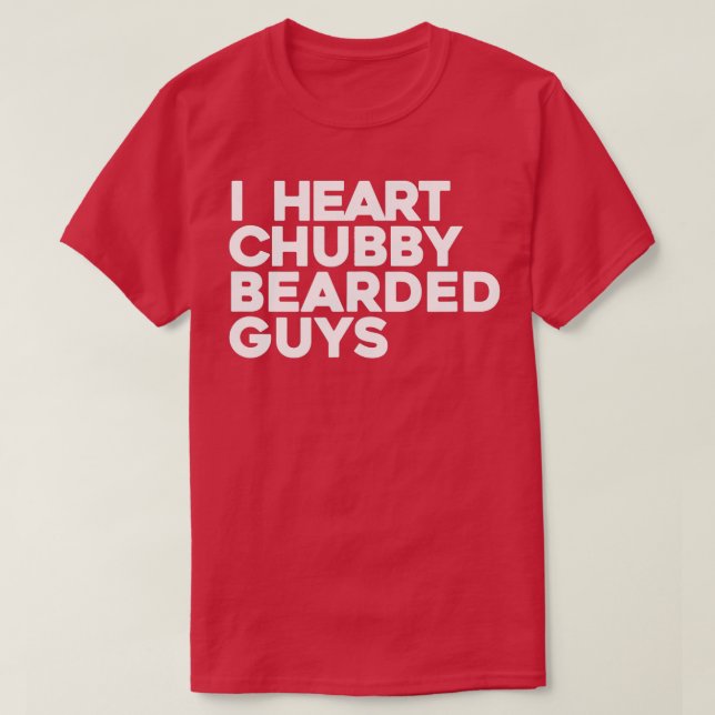 Camiseta Yo Corazón Chubby Hombres Con Cabeza (Diseño del anverso)