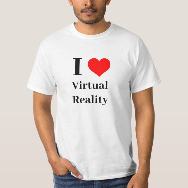 Camiseta Yo corazón de la realidad virtual (Anverso)