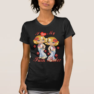 Camiseta Yo (corazón) mi hermana gemela