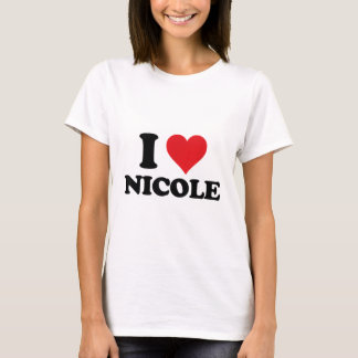 Camiseta Yo Corazón Nicole Nombre I Love Personalized Stuf