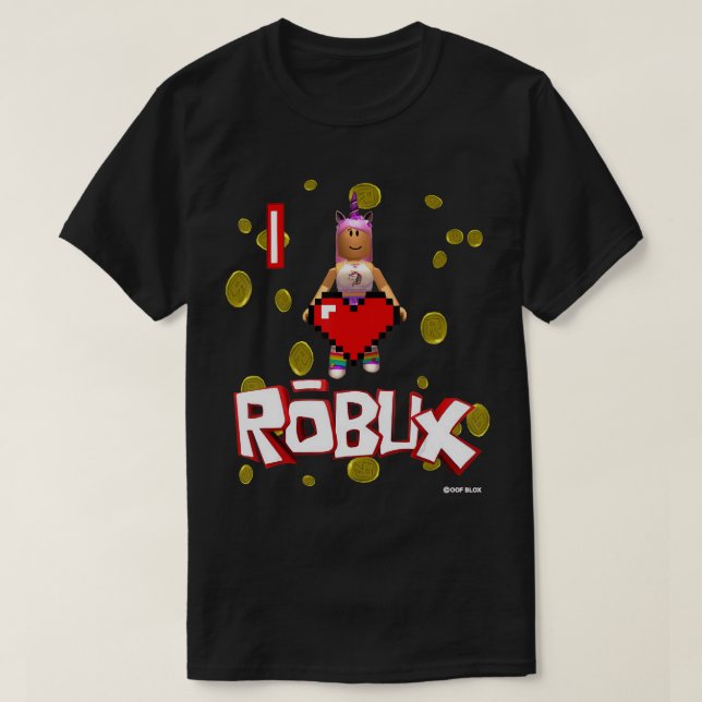 Camiseta Yo corazón robux chica T-Shirt (Diseño del anverso)