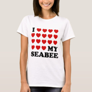 Camiseta Yo (corazones) mi Seabee