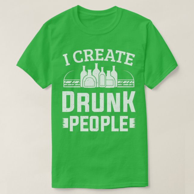 Camiseta Yo creo gente borracha Bartender Barman Bartending (Diseño del anverso)