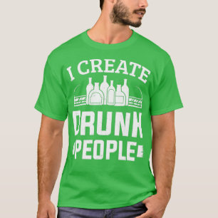 Camiseta Yo creo gente borracha Bartender Barman Bartending