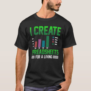 Camiseta Yo Creo Hojas De Cálculo Para Una Tabla De Trabajo