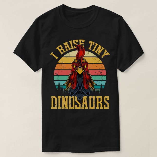 Camiseta Yo crio dinosaurios pequeños gallos de gallina (Diseño del anverso)
