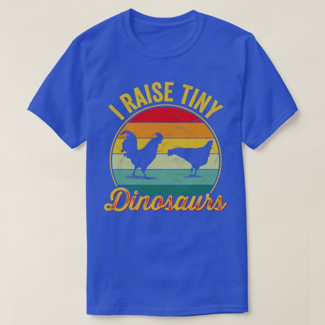 Camiseta Yo crio dinosaurios pequeños pollos (Diseño del anverso)