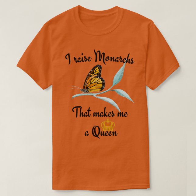 Camiseta Yo crio mariposas monarcas para las mujeres (Diseño del anverso)