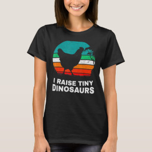 Camiseta Yo crio pequeños dinosaurios de pollo silhouette v