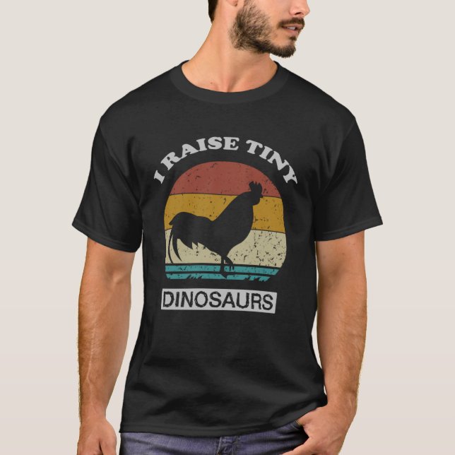 Camiseta Yo crio pequeños dinosaurios granjeros de pollo (Anverso)