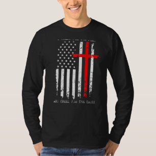 Camiseta Yo Defiendo La Bandera Y El Arrodillo A La Cruz De