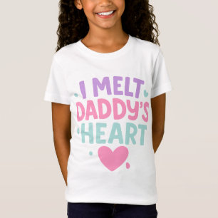 Camiseta Yo derribo el corazón de papá - dulce pato para be
