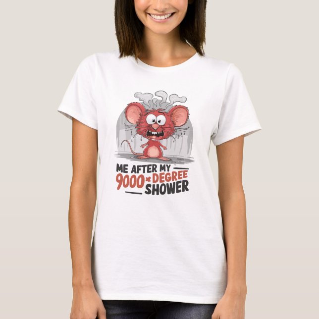 Camiseta Yo después de mi gracioso meme de 9000 grados en l (Anverso)