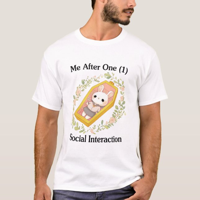 Camiseta Yo después de una cosecha de interacción social (Anverso)