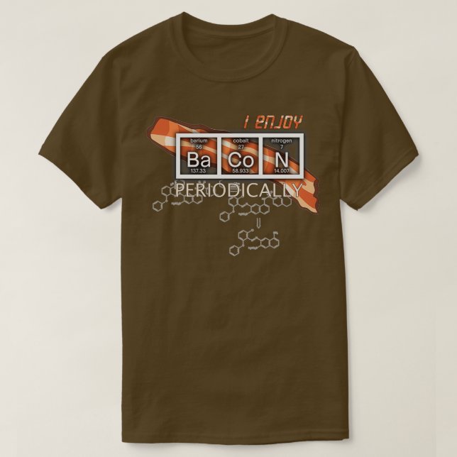 Camiseta Yo Disfruto de la Tabla de Elementos Periódicos Ba (Diseño del anverso)