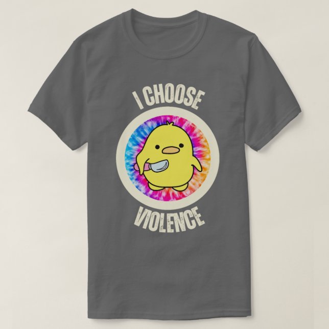 Camiseta Yo elijo un gato maltratado con cuchillo (Diseño del anverso)