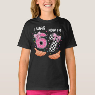 Camiseta Yo era 6 ahora tengo 7 números de cumpleaños lindo