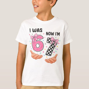 Camiseta Yo era 6 ahora tengo 7 números de cumpleaños lindo