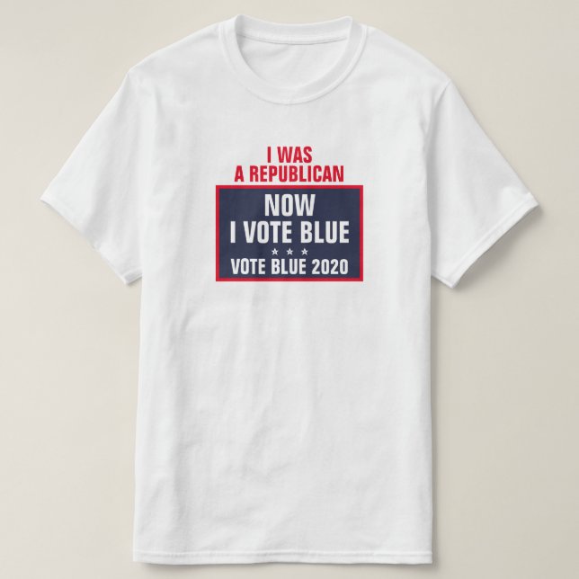 Camiseta Yo era republicano y ahora voto azul en las elecci (Diseño del anverso)