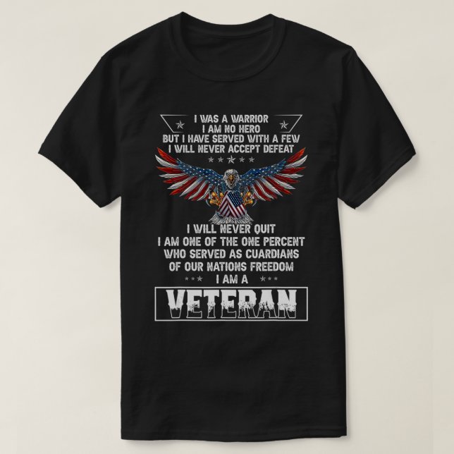 Camiseta Yo Era Un Guerrero No Soy Héroe Pero He Servido Co (Diseño del anverso)