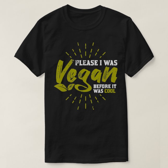 Camiseta Yo era vegano antes que las hortalizas verdes vege (Diseño del anverso)