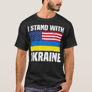 Camiseta Yo estoy de pie con mujeres ucranianas estadounide