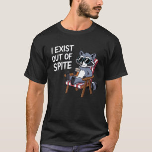 Camiseta Yo Existo De Espinosas Gafas Graciosas De Racco