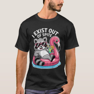 Camiseta Yo Existo De Raccoon Pintoresco Cita Sarcástica
