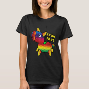Camiseta Yo golpearía a la Fiesta mexicana Pinata Guay