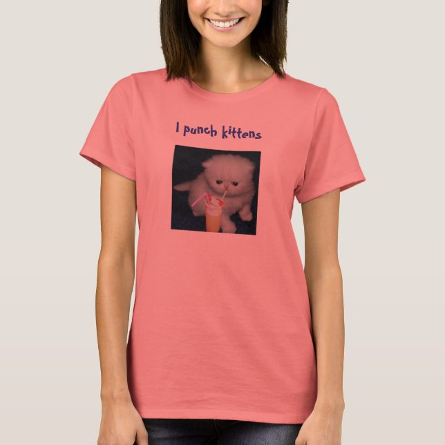 Camiseta Yo golpeo gatitos (Anverso)