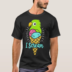 Camiseta Yo Grito Helado Crema - Pájaro Loro Nerd -