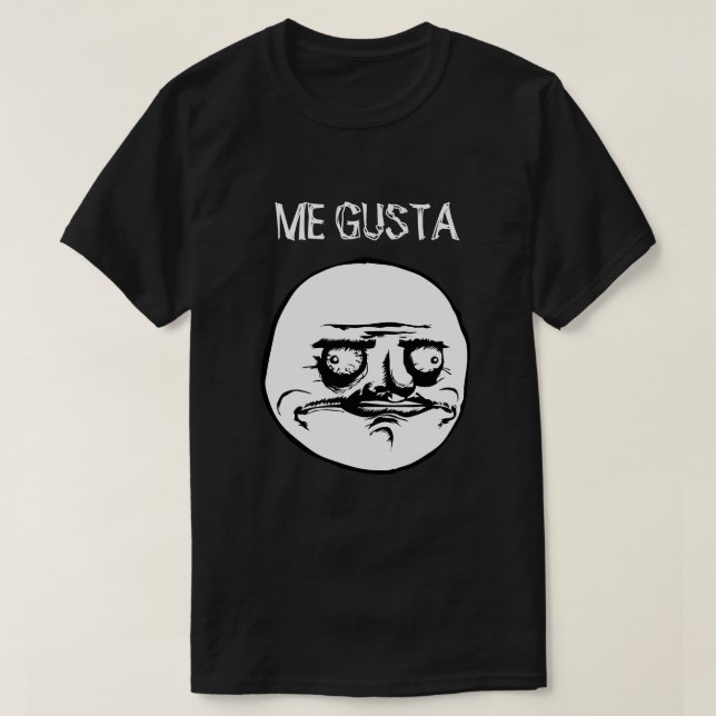 CAMISETA YO GUSTA (NEGRO) (Diseño del anverso)