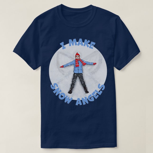 Camiseta Yo hago ángeles de nieve (Diseño del anverso)